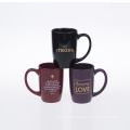 Hot selling China supplier 16oz ceramic belly mug with gold printing microwave safe